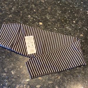 Scorpio Sol leggings, size medium, black and white striped, new